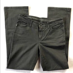 Norma Kamali Dark Gray Stretch Distressed Jeans Cotton Pants 31.5 Size 10